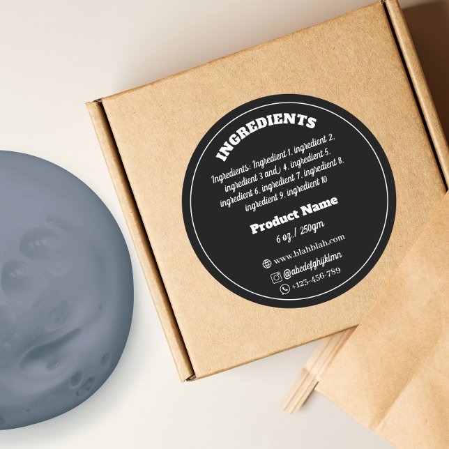  ingredient Product Label Sticker (Creator Uploaded)