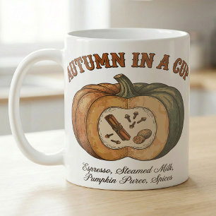 Ingrédients de Latte d'Automne dans une Tasse