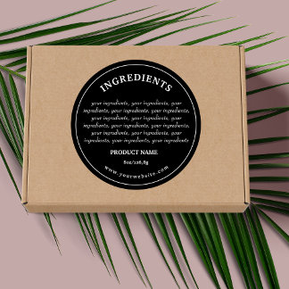 Ingrédients Étiquette de produit