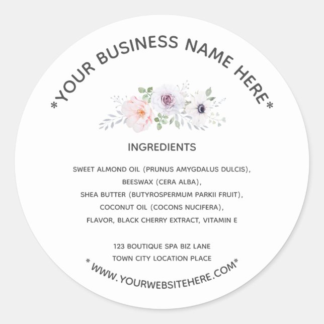 Ingredients Label White Charcoal (Front)