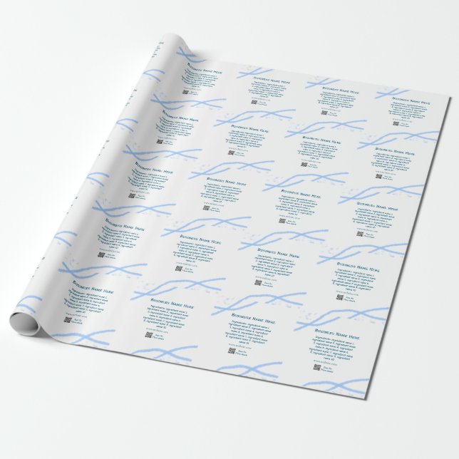 Ingredients name add business name website QR code Wrapping Paper (Unrolled)