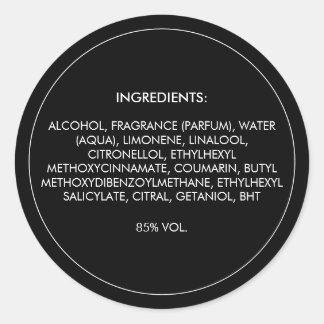 Ingredients Product Label