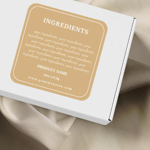 Ingredients Product Label