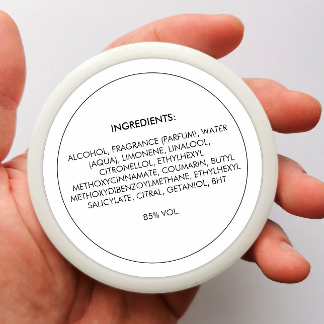 Ingredients Product Label White Sticker (Creator Uploaded)