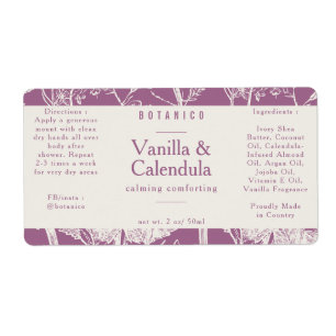 Ingrédients roses dusty botaniques Emballage natur