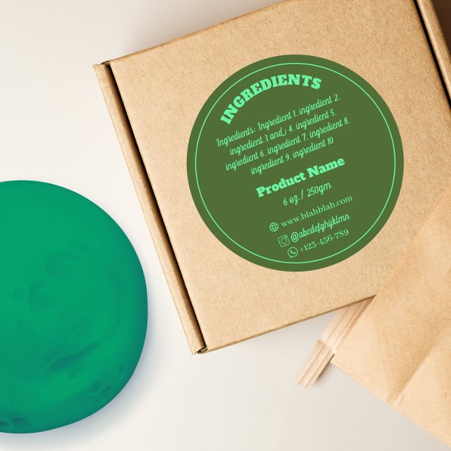 ingrédients Sticker Étiquette produit (Créateur téléchargé)