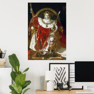 Ingres – Napoléon I sur son trône impérial Affiche