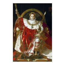 Ingres – Napoléon I sur son trône impérial Affiche