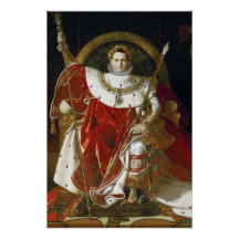 Ingres – Napoléon I sur son trône impérial Poster
