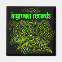 Ingrown Records Green Woodcut Spiral Small