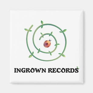 Ingrown Records Ladybug Magnet Square