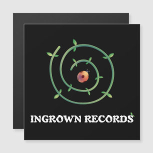 Ingrown Records Ladybug Spiral Magnet Card Black