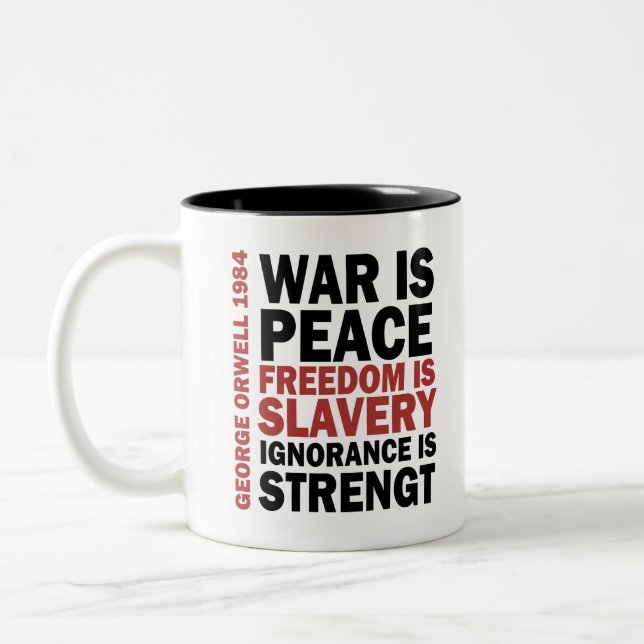 Ingsoc - George Orwell Two-Tone Coffee Mug (Left)