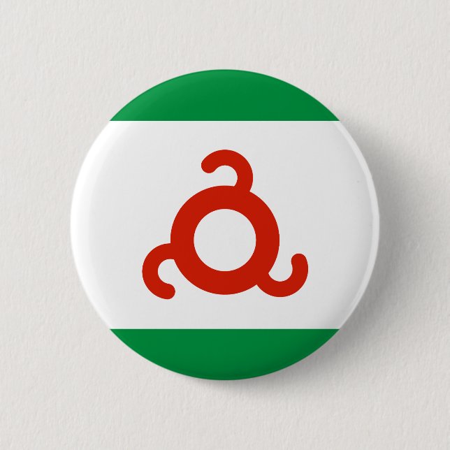Ingushetia Flag 2 Inch Round Button (Front)