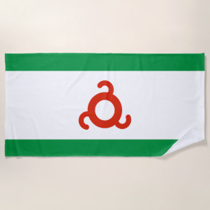 Ingushetia Flag Beach Towel