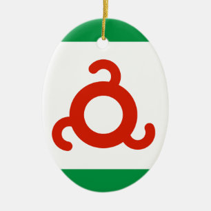 Ingushetia Flag Ceramic Ornament