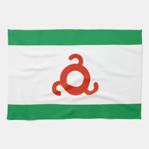 Ingushetia Flag Kitchen Towel