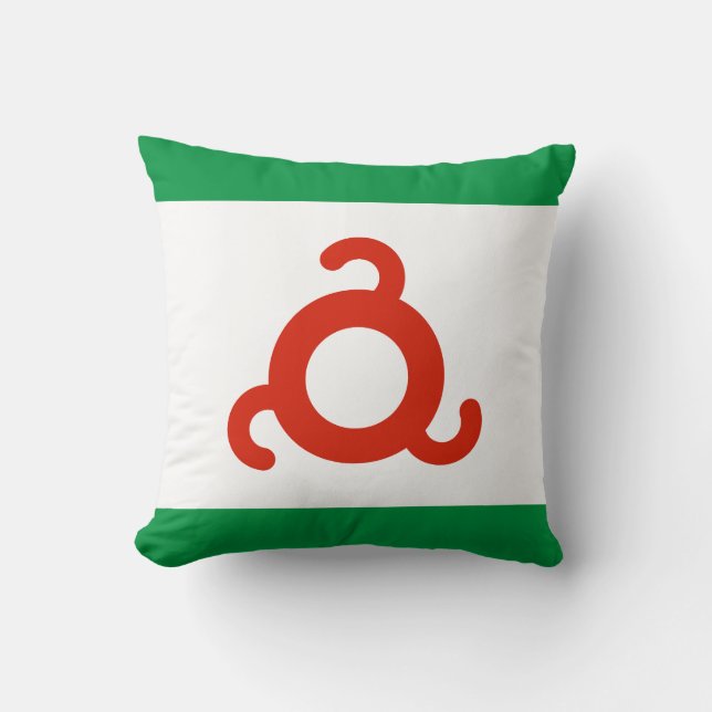Ingushetia Flag Throw Pillow (Front)