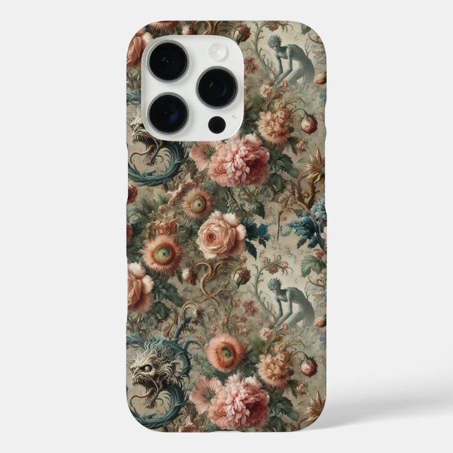 Inhabitable Doom – Gothic Victorian Floral Design Case-Mate iPhone Case (Back)