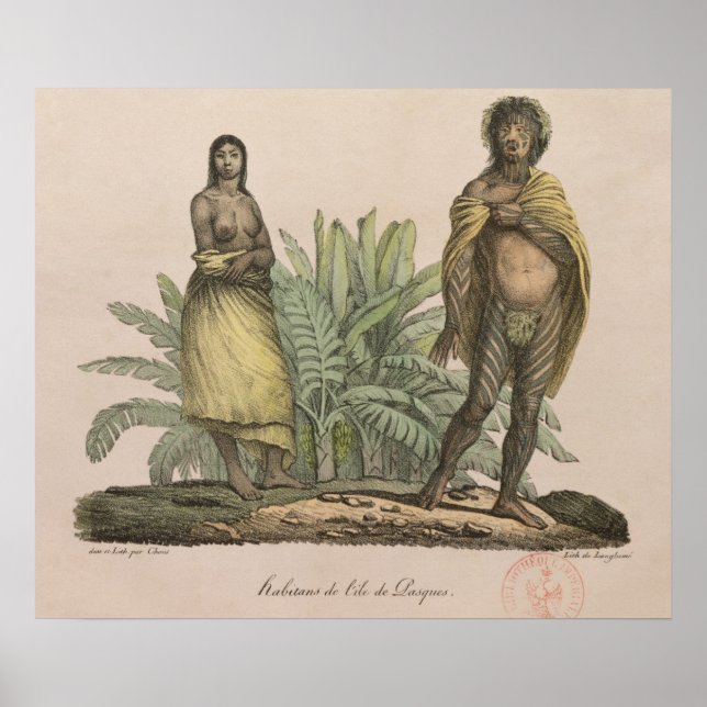 Inhabitants of Easter Island Poster (Front)