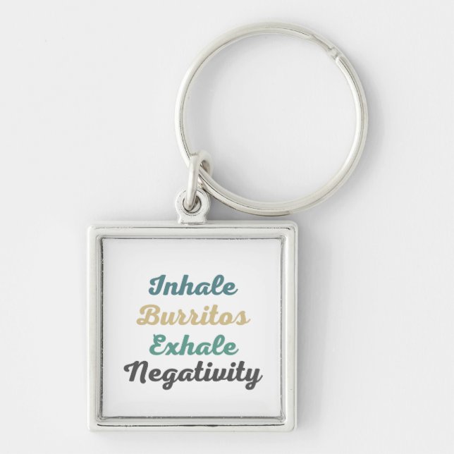 Inhale Burritos Exhale Negativity Keychains (Front)