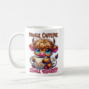 Inhale Caffeine Exhale Negativity  Coffee Mug