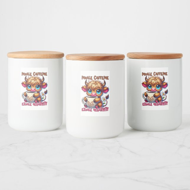 Inhale Caffeine Exhale Negativity  Food Label (Bottles)