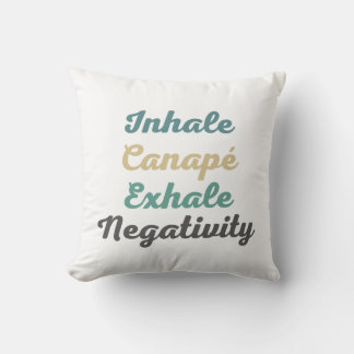 Inhale Canapé Exhale Négativité Jeter Oreiller