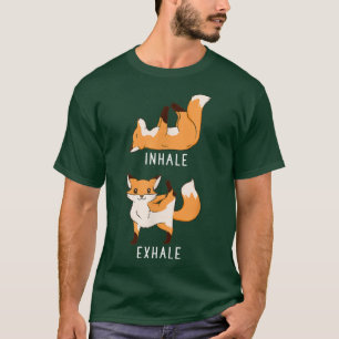 Inhale Ehale Fo Funny Woodland Animal Yoga T-Shirt