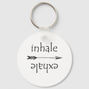 Inhale Exhale Breathe Yoga Meditation Keychain