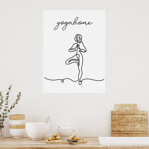 Inhale Exhale Breathing modern yoga studio Poster