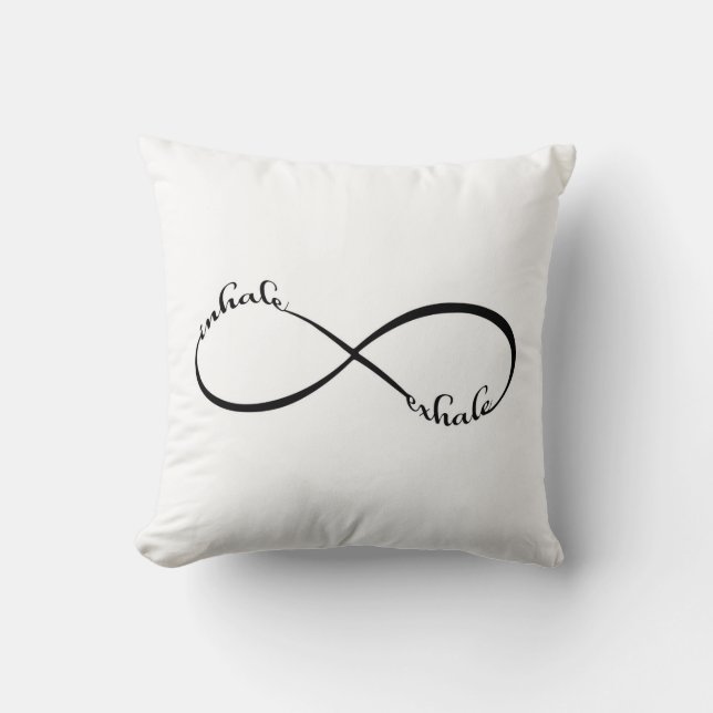 Inhale Exhale, Infinity, Throw Pillow (Front)