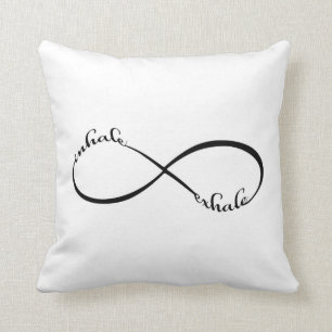 Inhale Exhale, Infinity, Throw Pillow