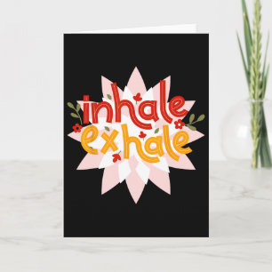 Inhale Exhale Meditation Energy Mandala Art Yoga W Card
