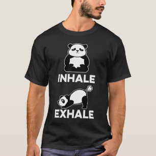 Inhale Exhale Panda Yoga Exercise Saying T-Shirt