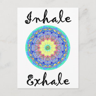 inhale exhale postcard