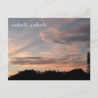Inhale exhale postcard