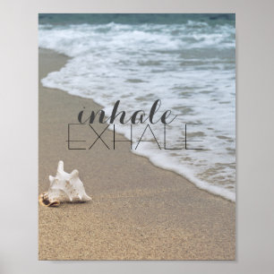 inhale exhale poster photo de la plage océanique
