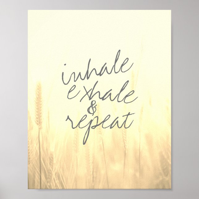inhale exhale poster texte sur la photo nature (Devant)