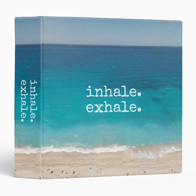 Inhale Exhale Relaxation Paradise Beach Binder (Front/Spine)