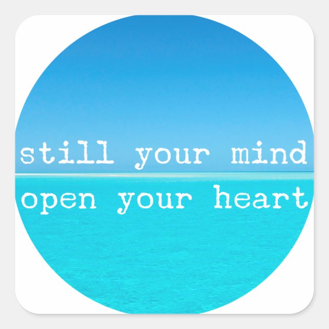 Inhale Exhale Relaxing Meditational Quote Square Sticker (Front)