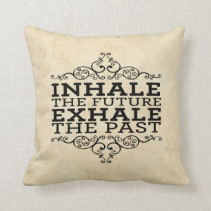 inhale/exhale throw pillow