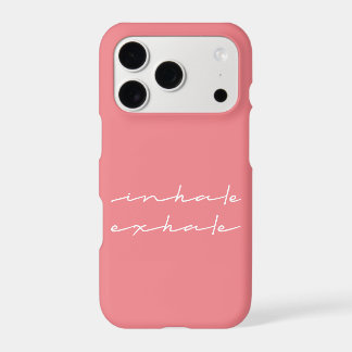 Inhale Exhale Wording in White Flowy Font
