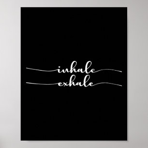 Inhale Exhale Workout Exercise Yoga  Poster