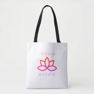 Inhale exhale yoga sac fourre-tout avec fleur de l