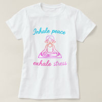 Inhale Peace Exhale Stress | Mindful Yoga Graphic