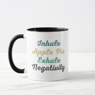 Inhale Pomme tarte Exhale Négativité Mugs et tasse