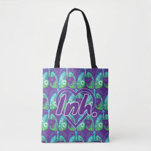 Inhalo de coeur tote bag