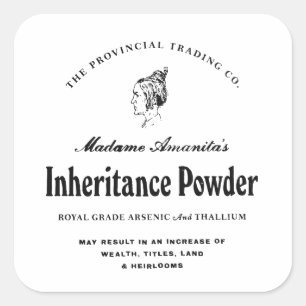 Inheritance Powder - apothecary label