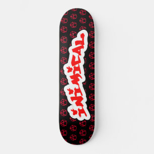 Inimical Anarchy Symbol Skateboard